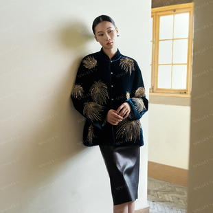 MNGATA G./曼加塔【烟火年年】3M热魅棉桑蚕丝秋新中式外套