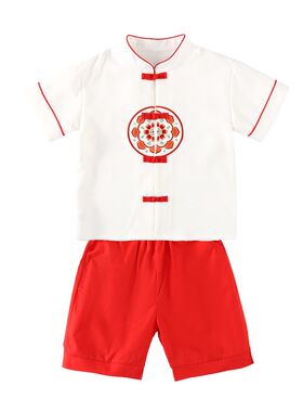 幼儿园夏装中国风男孩汉服小学生班服女孩裙超仙古U装连衣裙演出
