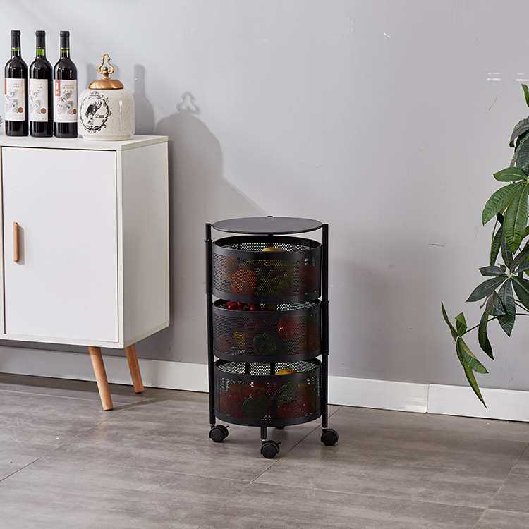 圆形置物架厨房多层可旋转菜篮子家用多功能收纳架可移动小推车,3C数码配件,USB灯,淘宝优惠券,粉丝福利购,淘宝优惠卷