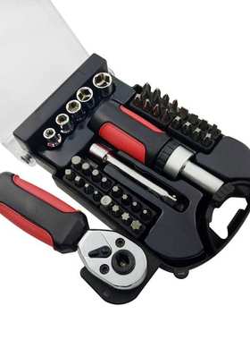 40pc短柄工具组套stubby set棘轮板手活动扳手维修工具套筒多功能