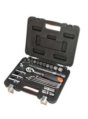钢盾工具 25件12.5mm公制套筒组套 机修汽修套装S010025