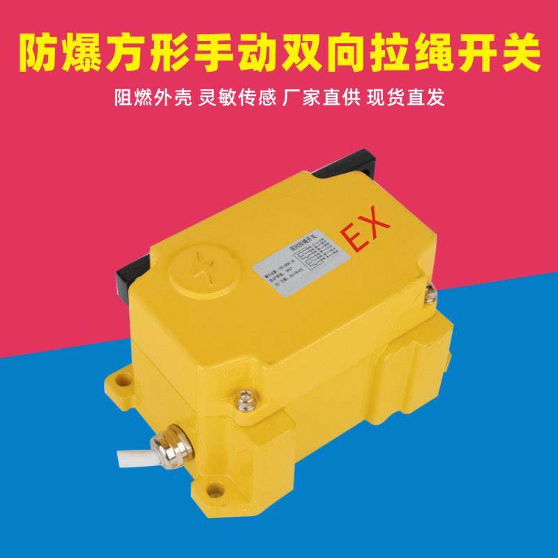 SPS-2D-FM防爆方形双向拉绳开关输送带急停保护拉线开关ROS-2D