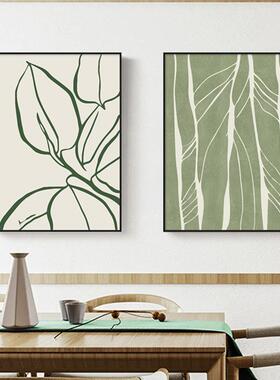 北欧风绿色植物饭厅餐厅简约装饰挂画现代厨房小清新田园组合壁画