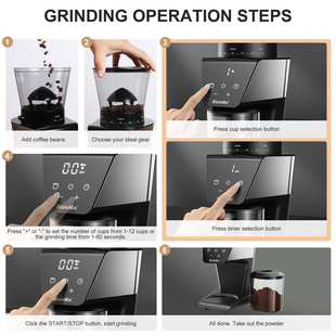 BioloMix电动锥盘咖啡研磨机磨豆机磨粉机Burr coffee grinder