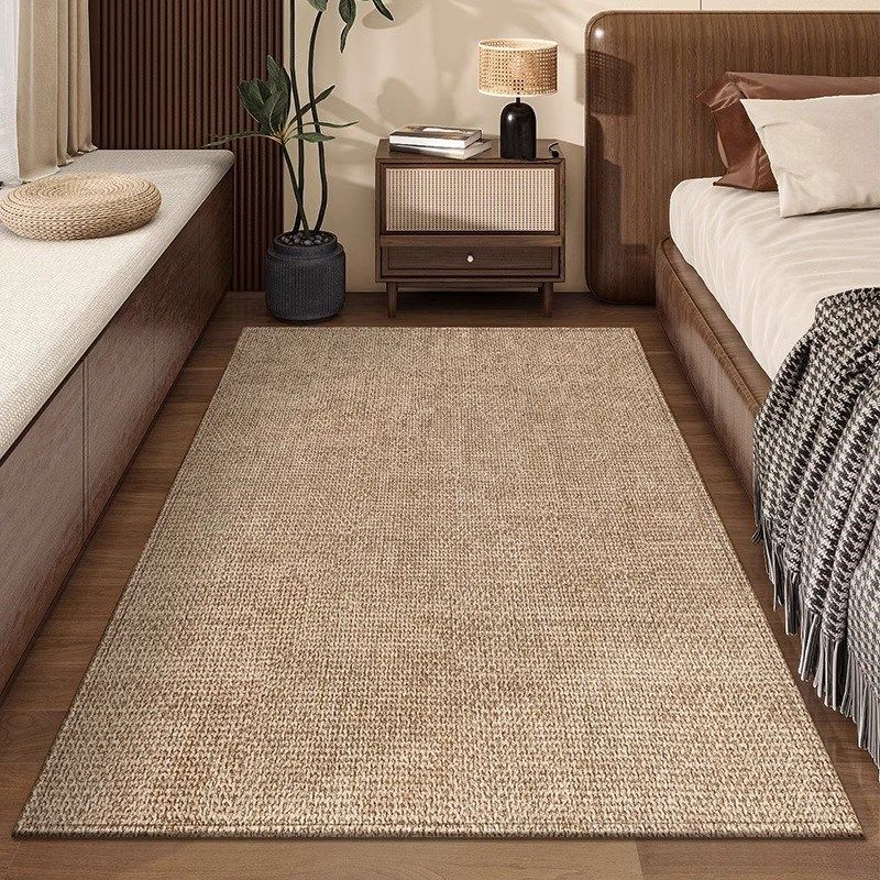 卧室床边地毯米色纹客厅沙发茶几毯主卧床前可擦免洗耐脏防滑地垫,居家布艺,床边毯,淘宝优惠券,粉丝福利购,淘宝优惠卷