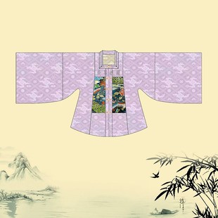 复原明制方领补服对襟长袖汉服女裁剪1:1图纸样板打版型 手工DIY