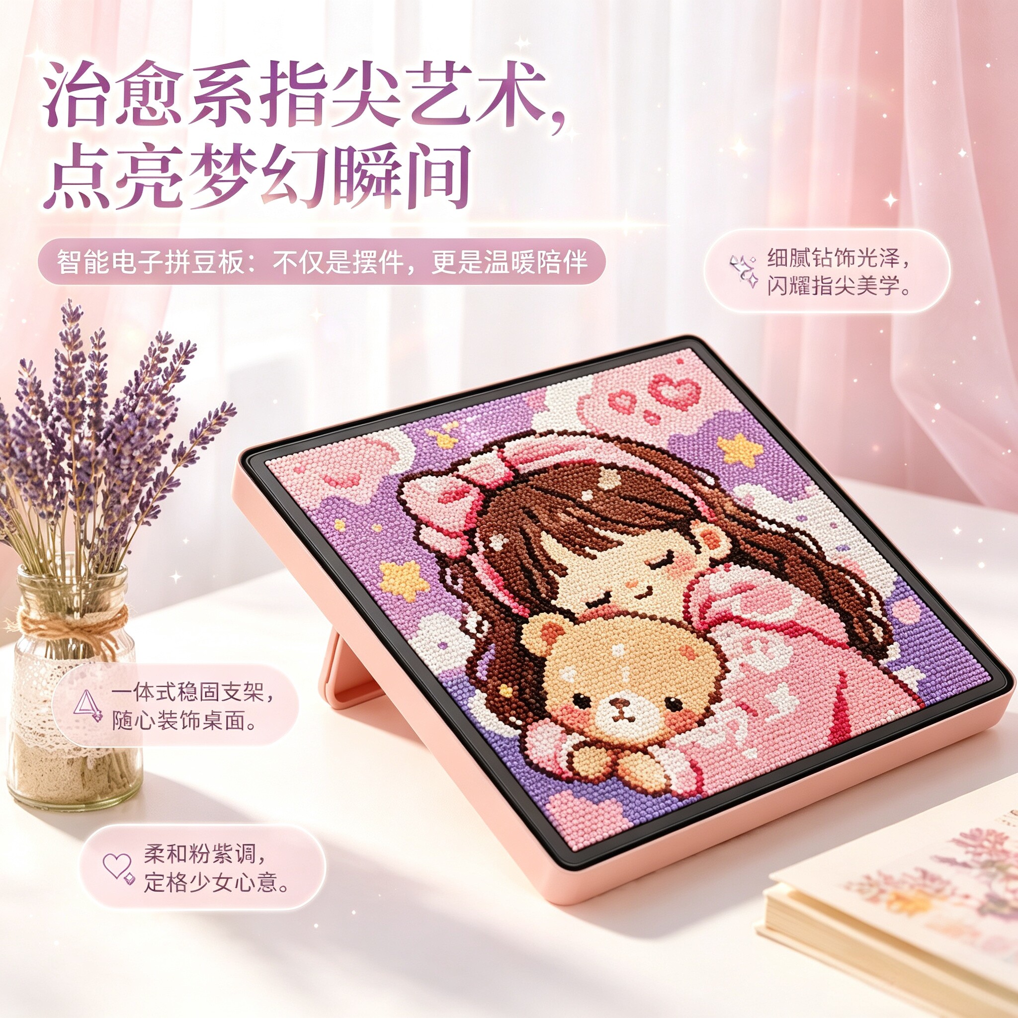 电子拼豆板治愈系生日礼物少女心