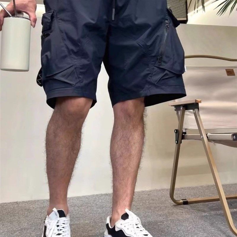 美式潮牌机能工装短裤男夏季口袋拉链宽松直筒运动休闲五分中裤子,男装,短裤,淘宝优惠券,粉丝福利购,淘宝优惠卷