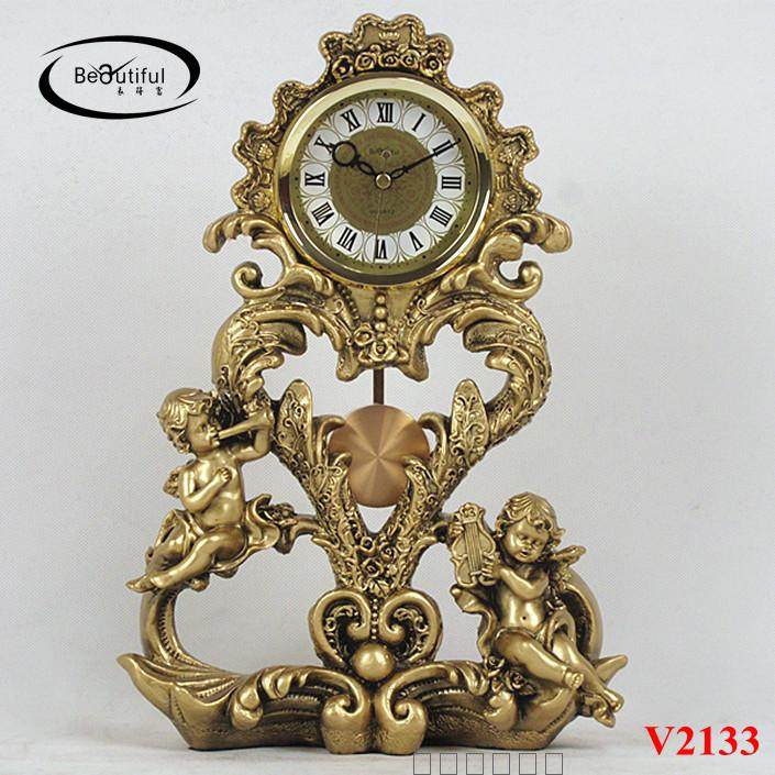 欧式摆件工艺座钟桌面台钟客厅奢华天使摆钟书房招财卧室复古摆设,家居饰品,座钟,淘宝优惠券,粉丝福利购,淘宝优惠卷