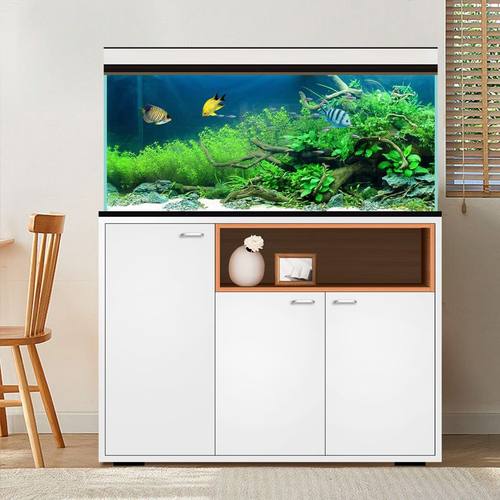 家用办公水族箱超白草缸底柜定制客厅地柜中小型鱼缸承重柜子