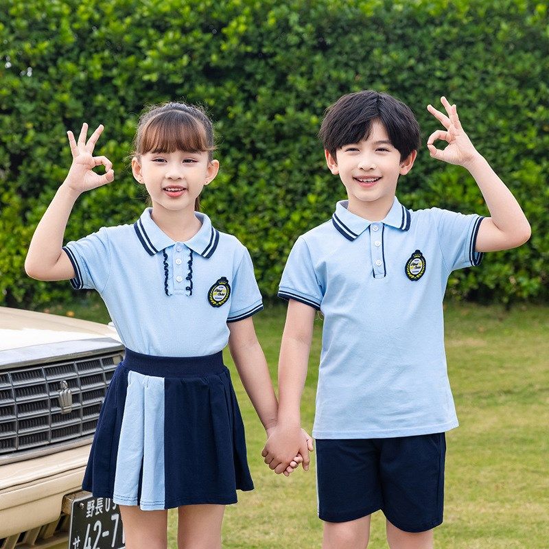 速发小学生校e服套装2023夏季新款班服六一毕业照服装英伦风幼儿