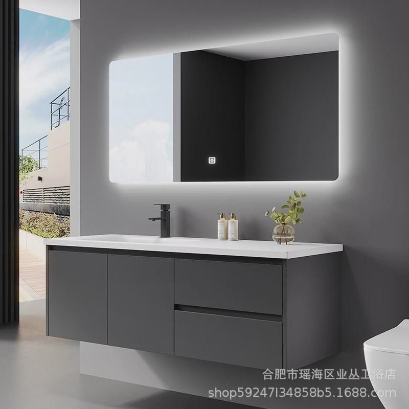 轻奢丽可风耐一体盆浴室柜组合卫生间吊柜洗漱台洗手池洗脸台盆柜,家装主材,浴室柜组合,淘宝优惠券,粉丝福利购,淘宝优惠卷