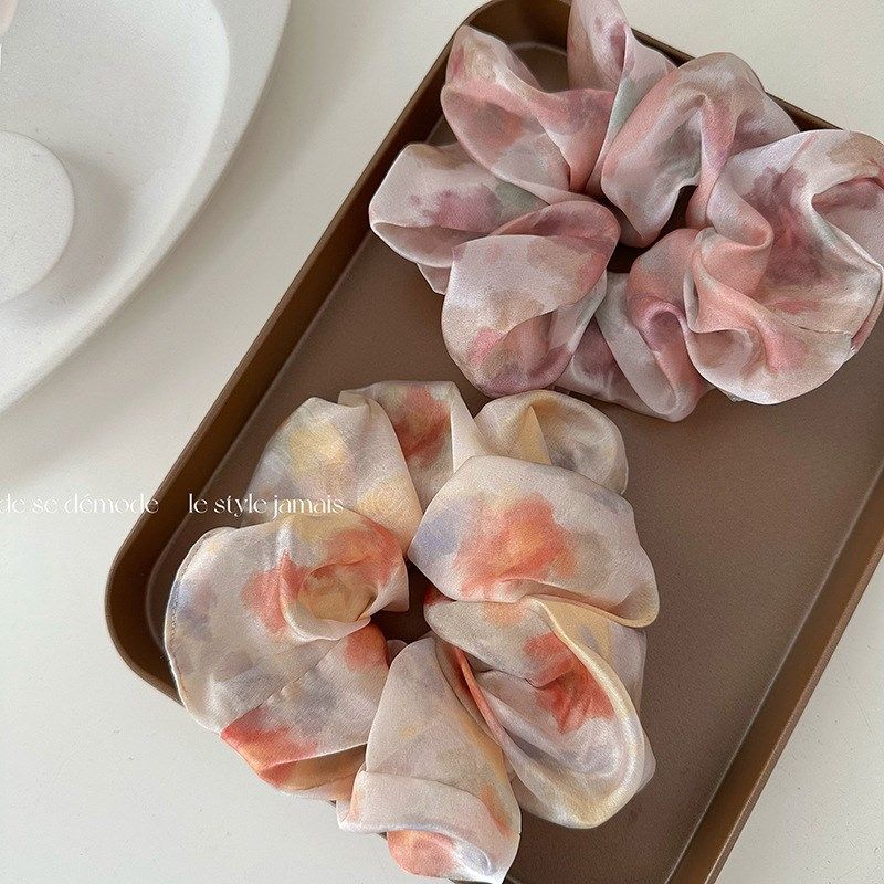 温柔气质高级感晕染丝光缎面大肠圈女新款盘发马尾简约发圈发饰,户外/登山/野营/旅行用品,旅行发卡,淘宝优惠券,粉丝福利购,淘宝优惠卷