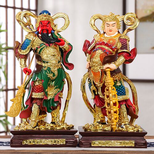 韦陀珈蓝树脂佛像关公客厅摆件家用珈蓝菩萨韦陀菩萨佛像摆件