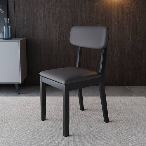 现代简约全实木软靠椅子家用靠背椅凳子酒店轻奢餐椅书桌电脑椅餐