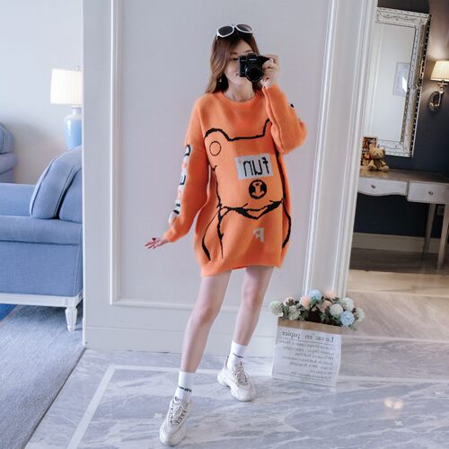 孕妇装秋冬款时尚款潮妈打底衫秋冬内搭圆领孕妇套头毛衣短款加厚
