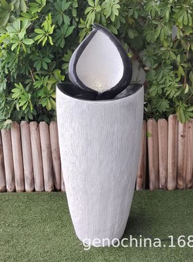 创意现代酒店花园庭院喷泉流水招财摆件特色工艺品插电款-5