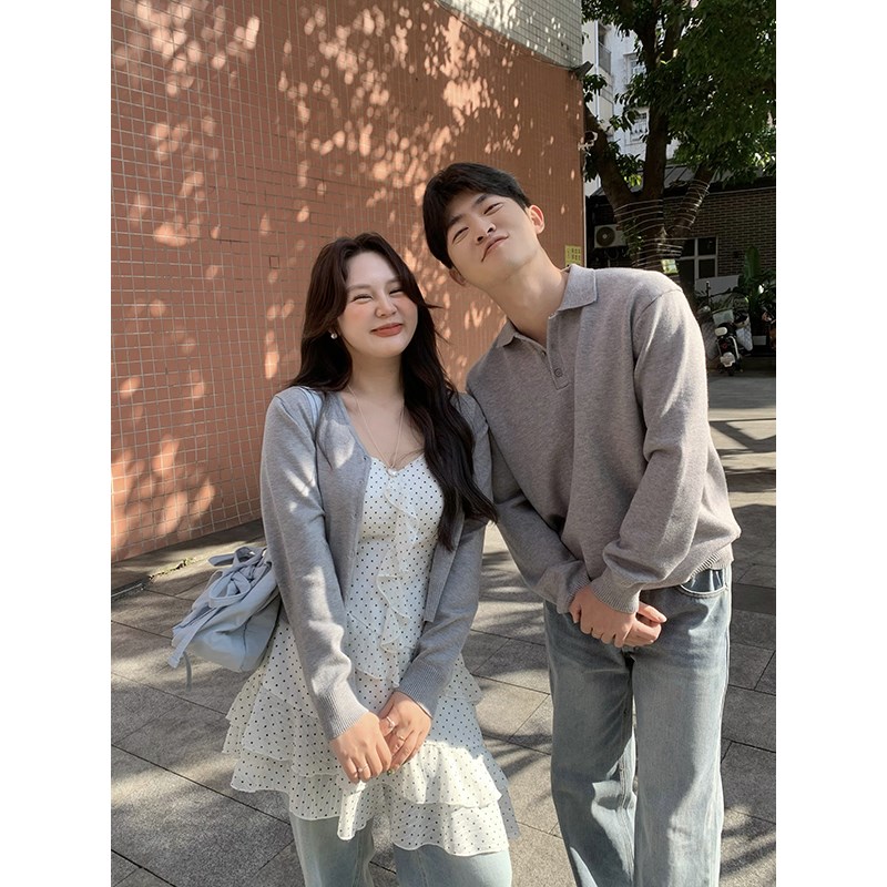 山山屿你【广岛少女开衫】微胖mm百搭毛针织开衫女早春大码短外套图片