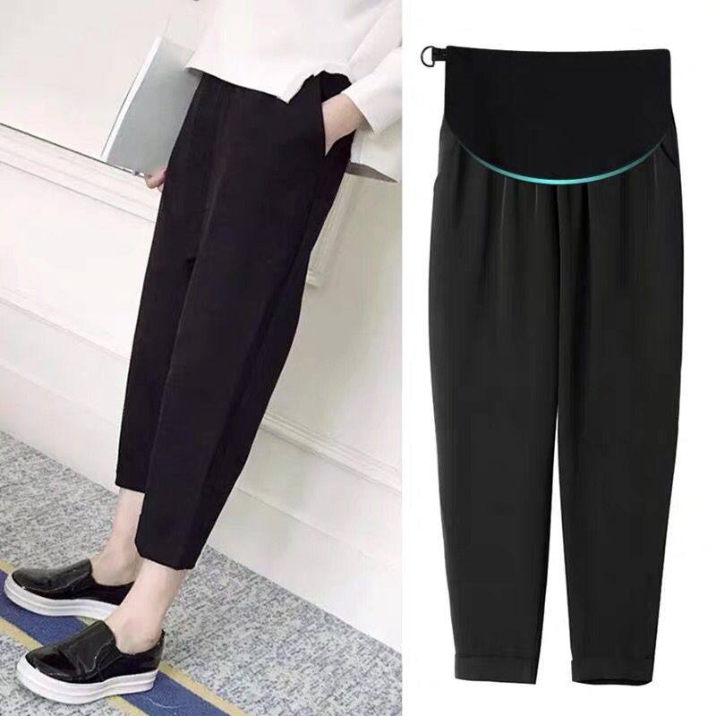 黑色孕妇九分裤春秋时尚薄款宽松哈伦萝卜裤夏西装裤七分裤子外穿,孕妇装/孕产妇用品/营养,孕妇打底裤,淘宝优惠券,粉丝福利购,淘宝优惠卷
