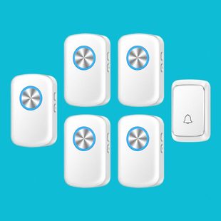 数码强闪光无线家用一拖五门铃远距离大音量聋哑老人呼叫按钮防水