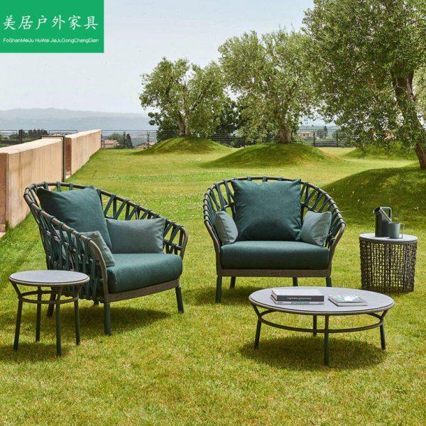 户外藤编沙发椅休闲售楼处接待北欧单人阳台酒店庭院轻奢茶几组合,住宅家具,户外沙发,淘宝优惠券,粉丝福利购,淘宝优惠卷