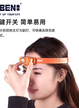 小型务本2电池的ne用操作A迷你头灯实用H巧方A节Ab使w便轻u可爱3