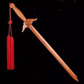 林桃木剑实木太极儿童正纯一体英道士道士七星晨练剑客厅挂件