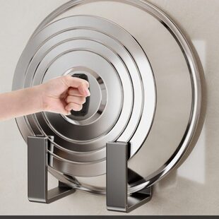 盖放农村架壁挂架子免打孔锅盖神器置砧板菜板放家用厨房大锅置物