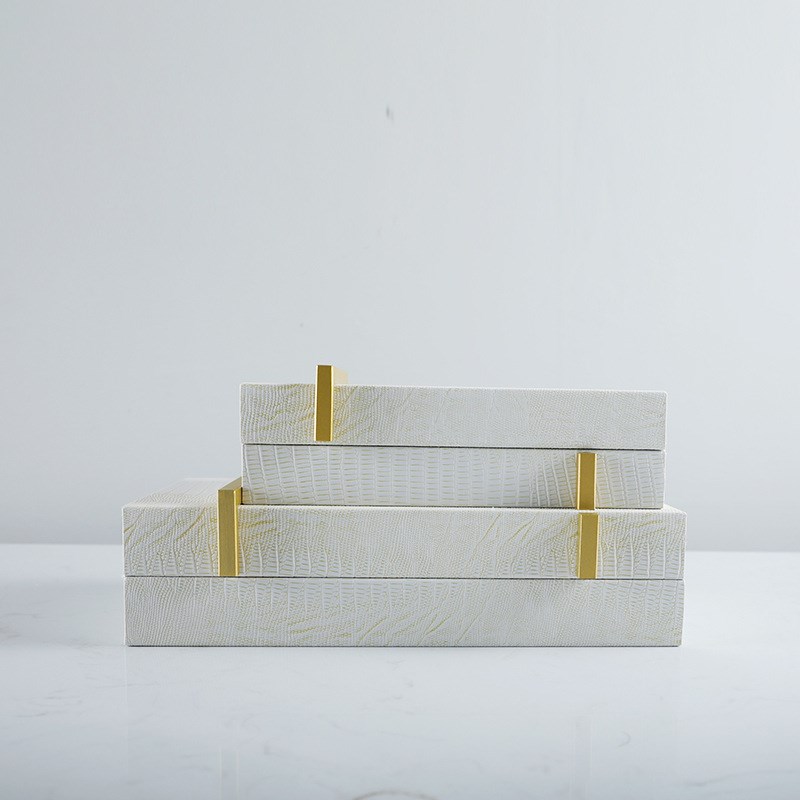 现代简约轻奢收纳盒家s居卧室客厅软装样板房间酒店衣帽间摆件