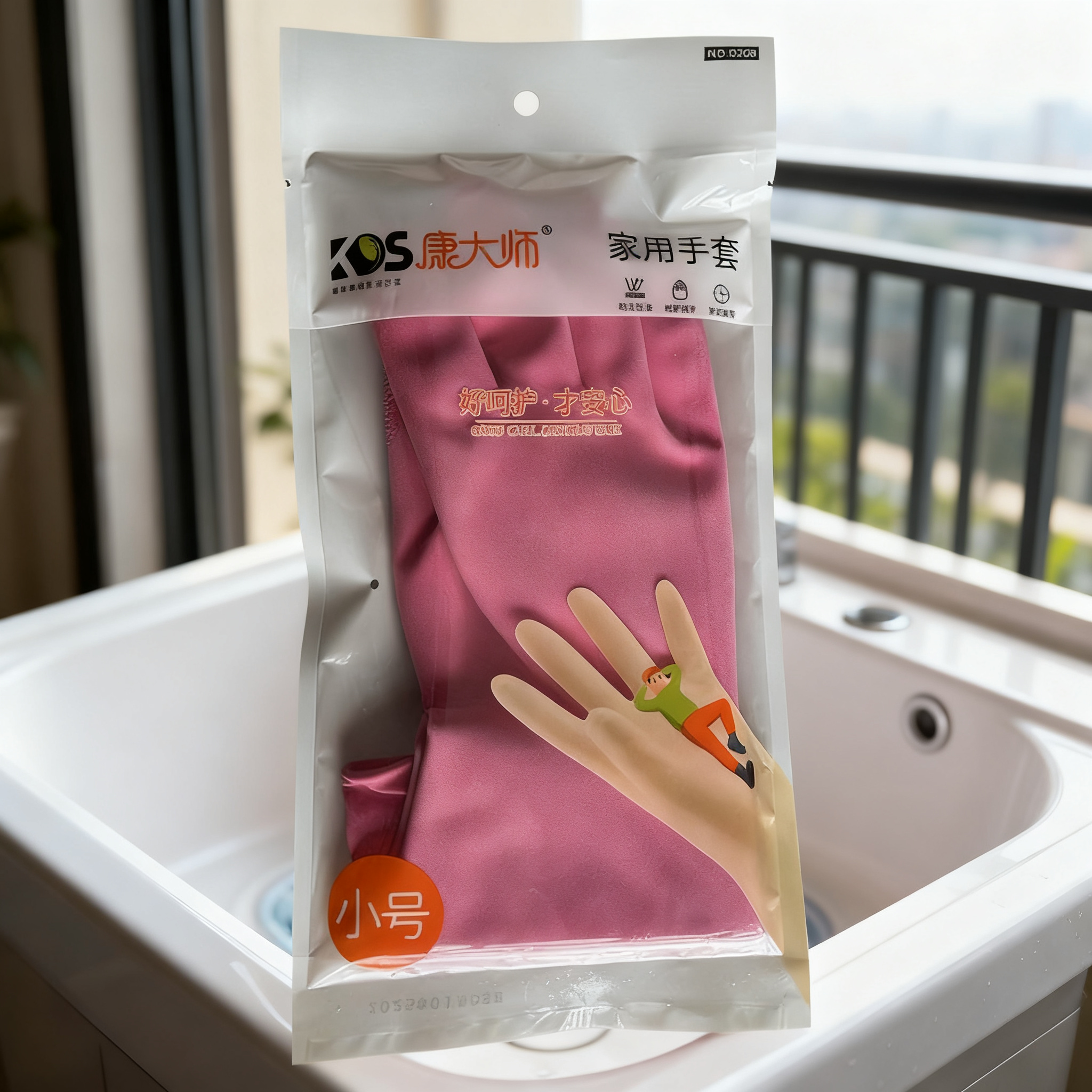 康大师加厚橡胶手套家务防水防滑