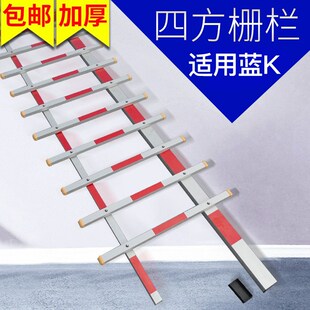 蓝卡道闸杆四方栅栏杆76*44银红色道闸方杆栅栏杆停车场拦车杆