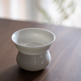 陶瓷茶漏套装凝脂白羊脂玉茶具单独茶隔过滤茶一体分离器茶道配件