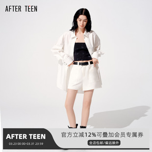 饰皮带短裤 纯粹主义」百搭A字通勤简约装 TEEN「实用新意 AFTER