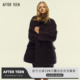 拉毛绒感毛呢大衣 AFTER TEEN绵羊毛&山羊绒 大翻领廓形毛呢外套