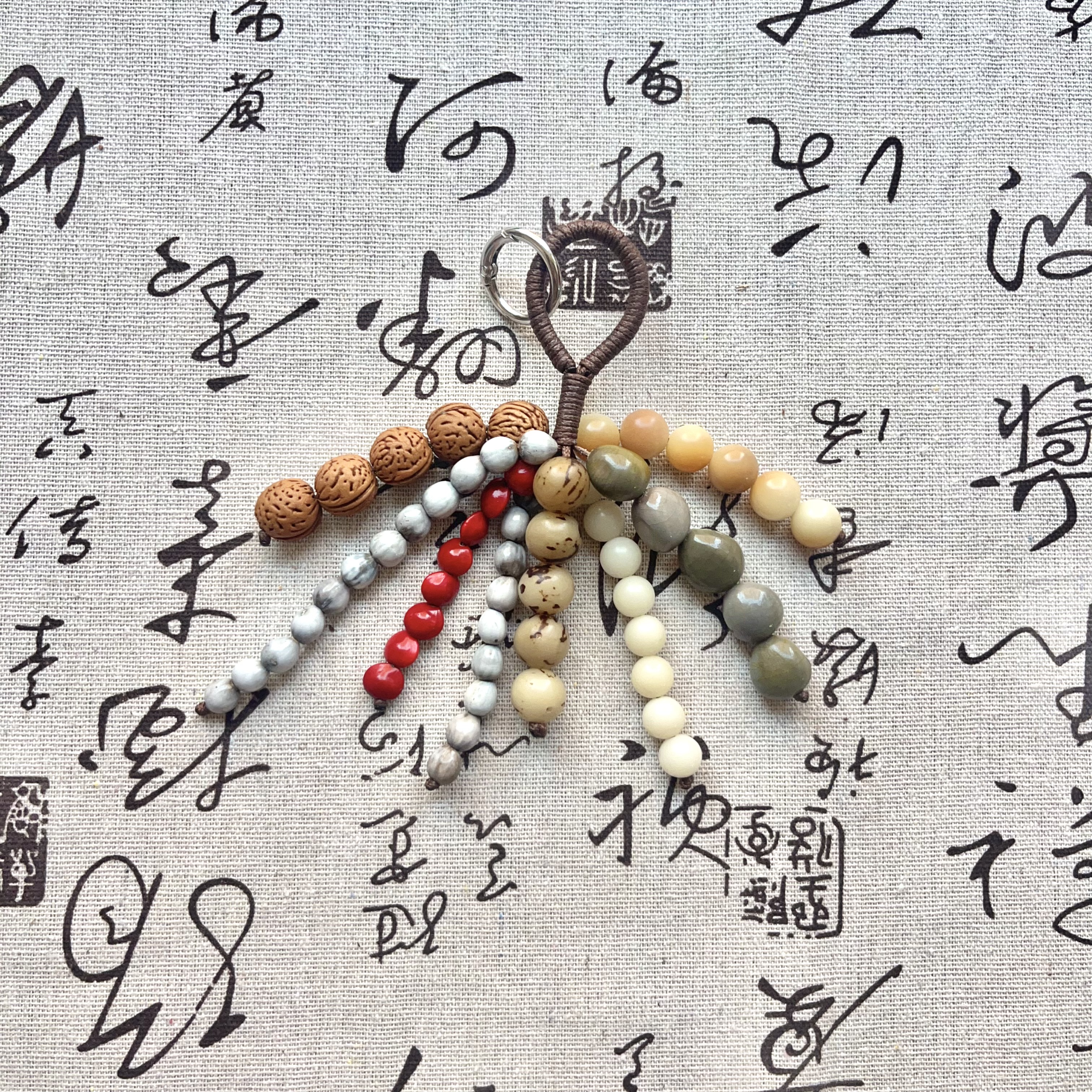 文淇同款包挂挂件满愿种子天然菩提子包包挂件手工编织高级感挂件