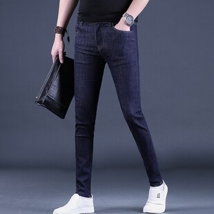 男士 春夏新款 青年小脚裤 男时尚 休闲长裤 牛仔裤 男式 裤 潮流百搭修身