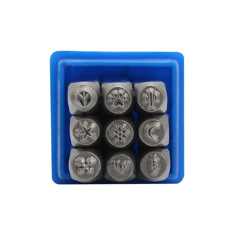 9件套3毫米猫爪冰山系列钢印 金银首饰手工錾刻工具 花錾子 钢印