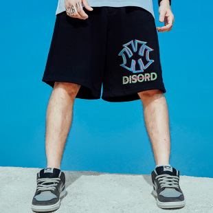 运动裤 国潮男裤 情侣短裤 宽松加肥加大潮牌运动五分裤 胖子纯棉大码