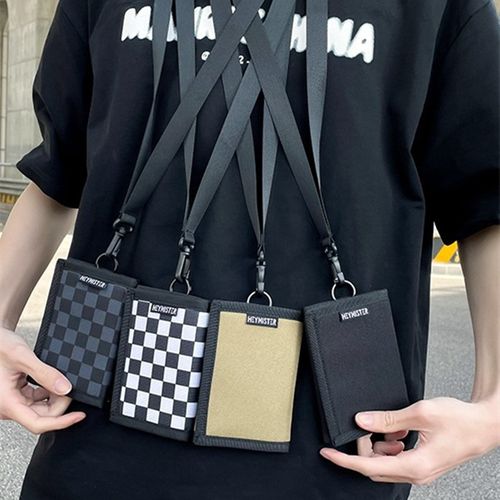 学生钱包男士短款钱包多功能牛津折叠卡包日韩三折零钱包潮牌女