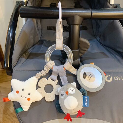 新生儿宝宝推车挂北欧风9婴儿摇铃卡通车载毛绒安抚玩具3-6个月
