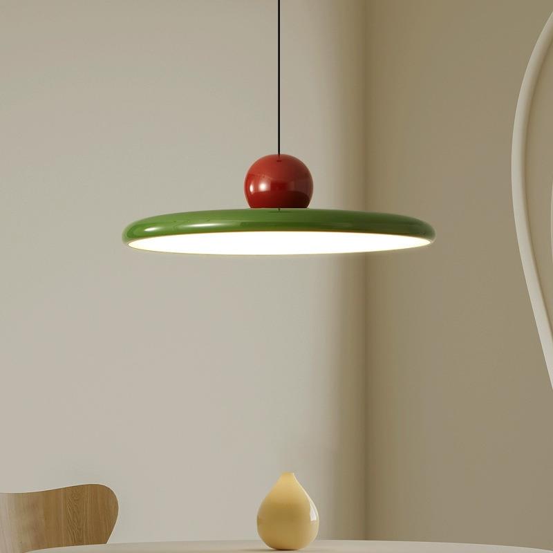 北欧设计师餐厅吧台现代奶油风卧室床头餐桌饭厅复古书房飞碟吊灯