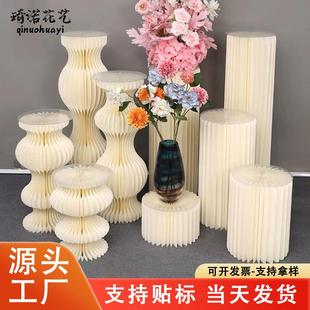 新款婚庆道具折叠甜品台罗马柱折柱婚礼圆柱子摆件橱窗布置装饰品