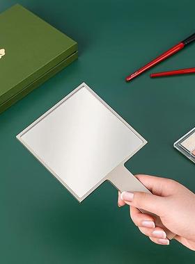 LAMER手持镜随身小镜子砂银金属感手柄镜礼盒装