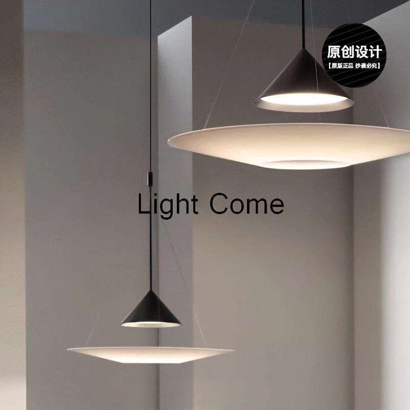 意式极简 餐厅吊灯现代简约北欧高端设计师创意圆形飞碟吧台餐桌