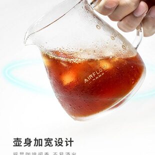 咖啡壶耐热玻璃泡茶壶V6家用LOW套装加厚手冲咖啡0壶气享F分AIR流