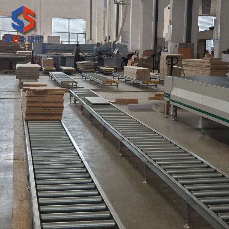 定制无动力滚筒线l地滚线地辊板材存放输送板式家具生产配套输送