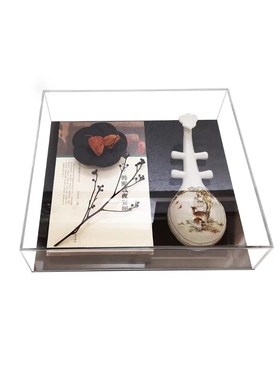 手工工艺摆件新中式书桌案几台面装饰品书柜模型假书道具书模型