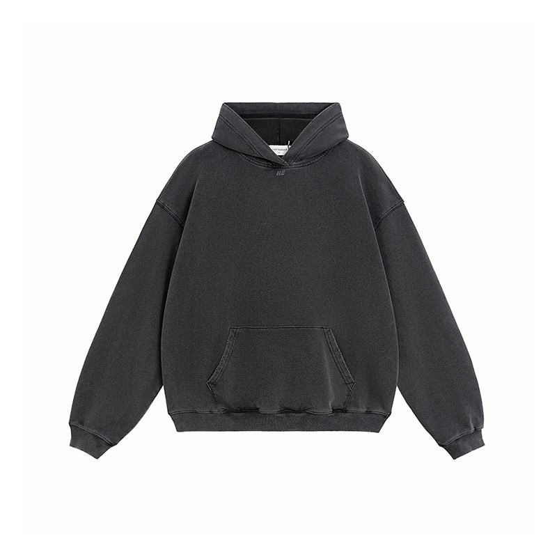 11E 重磅毛圈定制水洗面料多色秋冬连帽卫衣男女美式潮牌纯棉上衣