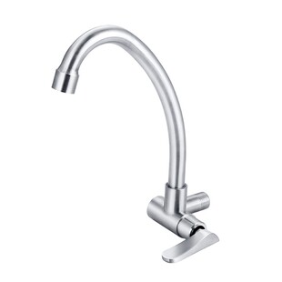 厨房洗菜盆入墙式水龙头洗手池水槽洗碗304不锈钢4分加厚旋转家用