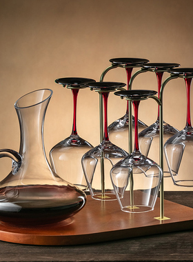 轻奢高档大号勃艮第红酒杯套装家用水晶玻璃葡萄酒杯高脚杯子酒具